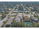 Aerial view of house, neighborhood, and ocean at 708 Ocean Ave, New Smyrna Beach, FL 32169