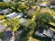 Aerial view of single-Gathering home on a large lot with mature trees at 729 N Flamingo Dr, Daytona Beach, FL 32117