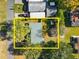 Aerial view of the property and surrounding area at 729 N Flamingo Dr, Daytona Beach, FL 32117