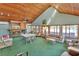 Community room with fireplace and pool view at 987 Mori Ct, Port Orange, FL 32127