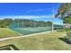 Fenced tennis court in a green space at 987 Mori Ct, Port Orange, FL 32127