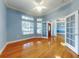 Bright office with hardwood floors, french doors, and large windows at 1004 Flying M Ct, Edgewater, FL 32132