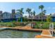 Private dock with picnic tables, offering waterfront access and stunning views at 113 Lagoon Ct, New Smyrna Beach, FL 32169