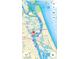 Navigation chart of Coronado Beach with depth markings and channel markers at 113 Lagoon Ct, New Smyrna Beach, FL 32169