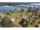 Breathtaking aerial view of the waterfront park showcasing lush landscaping and picturesque walking paths at 1423 Palmetto St, New Smyrna Beach, FL 32168