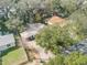 Aerial view of home nestled in the trees, offering a glimpse of the neighborhood layout at 1506 Palmetto St, New Smyrna Beach, FL 32168