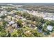 Aerial view of the property and surrounding neighborhood at 1506 Palmetto St, New Smyrna Beach, FL 32168