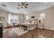 Main bedroom with hardwood floors and ceiling fan at 201 S Cooper St, New Smyrna Beach, FL 32169