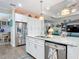 Modern kitchen boasting stainless steel appliances and ample cabinetry at 205 Blue Starfish Pl, Daytona Beach, FL 32124