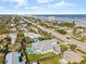 Aerial view showcasing the home and ocean at 2302 S Atlantic Ave, New Smyrna Beach, FL 32169