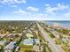 Aerial view of the property and neighborhood at 2302 S Atlantic Ave, New Smyrna Beach, FL 32169