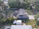 House, shed, and backyard view from above at 2309 Lime Tree Dr, Edgewater, FL 32141