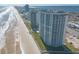 Aerial view of beachfront highrise building and beach at 2545 S Atlantic Ave # Ph4, Daytona Beach, FL 32118