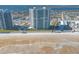 Aerial view of beachfront highrise building and beach at 2545 S Atlantic Ave # Ph4, Daytona Beach, FL 32118