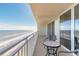 Enjoy ocean breezes on this private balcony with table and chairs at 2545 S Atlantic Ave # Ph4, Daytona Beach, FL 32118