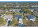 Aerial view of three houses with large yards, showcasing a desirable neighborhood at 2717 Needle Palm Dr, Edgewater, FL 32141