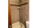 Shower/tub combo with neutral tile in this bathroom at 2723 Juniper Dr, Edgewater, FL 32141