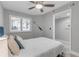 Guest bedroom with full-size bed and access to a hallway at 3001 S Atlantic Ave # 501, New Smyrna Beach, FL 32169