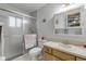 Bathroom with shower/tub combo and vanity at 3039 Tamarind Dr, Edgewater, FL 32141