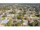 Aerial view showcasing a neighborhood with houses, trees, and swimming pools at 3120 Pine Tree Dr, Edgewater, FL 32141