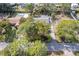 House with pool, surrounded by trees, aerial view at 3120 Pine Tree Dr, Edgewater, FL 32141