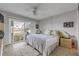 Spacious main bedroom with water views and direct access to patio at 335 N Causeway # H050, New Smyrna Beach, FL 32169