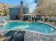 Relaxing pool area with gazebo and lounge chairs at 472 Wildwood Dr, New Smyrna Beach, FL 32168