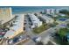 Aerial view showcasing building, parking and oceanfront location at 505 N Atlantic Ave # 29, New Smyrna Beach, FL 32169