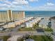 Aerial view of the condo building and beachfront location at 505 N Atlantic Ave # 29, New Smyrna Beach, FL 32169