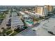 Aerial of beachside community with pool and ocean views at 505 N Atlantic Ave # 29, New Smyrna Beach, FL 32169