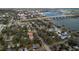 Aerial view of house location near Riverside Park and bridges at 608 Magnolia St, New Smyrna Beach, FL 32168