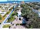 Aerial view showing home's location near the beach at 809 E 7Th Ave, New Smyrna Beach, FL 32169