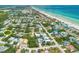 Property location highlighted in an aerial beach view at 81 Alberta Ave, Ponce Inlet, FL 32127