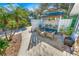 Relaxing patio with pergola and comfortable seating at 81 Alberta Ave, Ponce Inlet, FL 32127