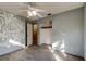 Bedroom with cheerful wall art and ceiling fan at 84 Tumbler Dr, Port Orange, FL 32129