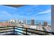 Panoramic balcony view capturing the city skyline and ocean at 1 Oceans W Blvd # 22A3, Daytona Beach, FL 32118