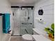 Beautiful renovated bathroom with a glass-enclosed shower, modern fixtures, and a spa-like ambiance for relaxation at 1 Oceans W Blvd # 22A3, Daytona Beach, FL 32118