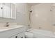Bathroom features a shower-tub combination and vanity for comfort and practicality at 105 Wood Duck Cir # 1C, Daytona Beach, FL 32119