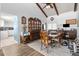 Spacious dining area with hardwood floors and wooden furniture at 105 Wood Duck Cir # 1C, Daytona Beach, FL 32119