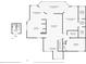 Detailed floor plan showcasing layout with dimensions of kitchen, living room, and bedrooms at 105 Wood Duck Cir # 1C, Daytona Beach, FL 32119