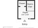 Detailed floor plan of the entry area at 105 Wood Duck Cir # 1C, Daytona Beach, FL 32119
