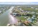 Aerial view of waterfront homes and community at 107 Via Amalfi, New Smyrna Beach, FL 32169