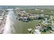 Aerial view of waterfront homes and community at 107 Via Amalfi, New Smyrna Beach, FL 32169