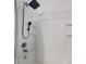 Shower and tub combo with black accents at 126 Old Mill Pond Rd, Edgewater, FL 32141