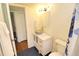 Modern bathroom with updated vanity and hexagon tile floor at 1975 Lake Dr, New Smyrna Beach, FL 32168