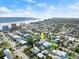 Aerial view of a two-story home close to the beach at 224 Condict Dr, New Smyrna Beach, FL 32169