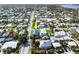 Aerial view of a beach home and surrounding area at 224 Condict Dr, New Smyrna Beach, FL 32169