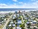 Aerial image showcasing a house near the ocean at 224 Condict Dr, New Smyrna Beach, FL 32169