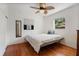 Bedroom with hardwood floors, ceiling fan and natural lighting at 229 Columbus Ave, Daytona Beach, FL 32118