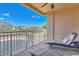 Private balcony overlooking a scenic waterfront view at 265 Minorca Beach Way # 204, New Smyrna Beach, FL 32169